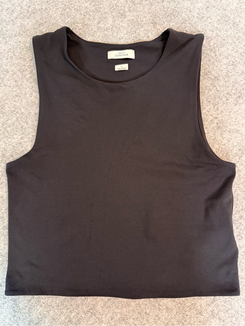 Aritzia Babaton Contour Black Sleeveless High Neck Tank Top Size Large